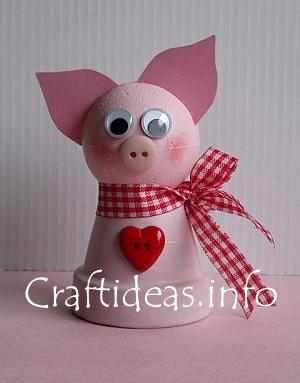 z pojemników po jogurtach - Spring_Craft_for_Kids_-_Cute_Clay_Pot_Pig_Craft.jpg