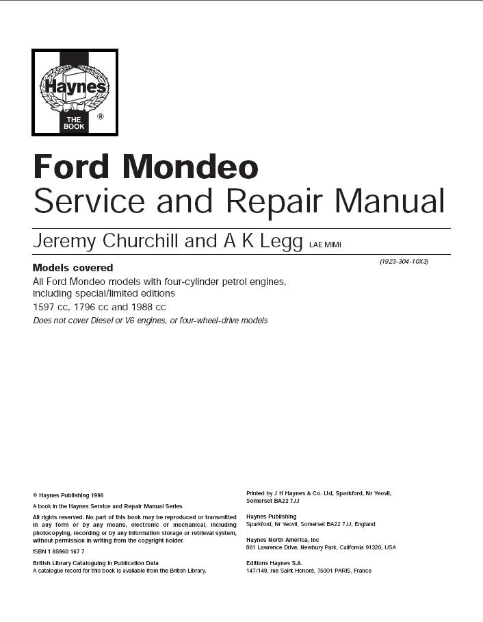 PORADNIKI INSTRUKCJE - Ford.Mondeo.Service.And.Repair.Manual.JPG