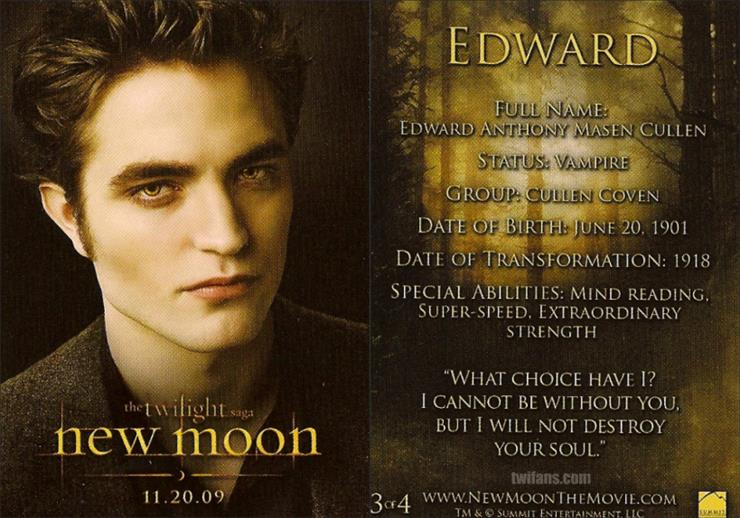 New Moon karta - New Moon karta Edwarda przód i tył.jpg