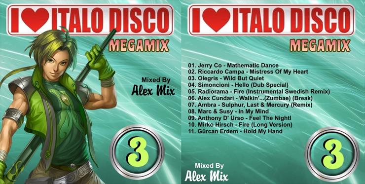 I LOVE ITALO DISCO MEGAMIX VOL. 03  -  covers - DJ Alex Mix  I Love Italo Disco Mix 3c.jpg