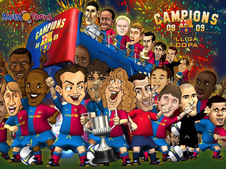 Zdjęcia z autografami  FC Barcelona - campions-toons.jpg