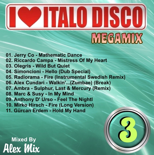 I LOVE ITALO DISCO MEGAMIX VOL. 03  -  covers - DJ Alex Mix  I Love Italo Disco Mix 3b.jpg