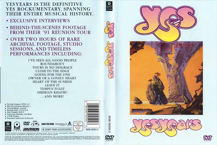okładki DVD koncerty - Yes - Yesyears.jpg