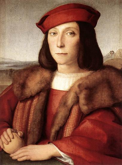 Paintings during ... - Rafael - Młody mężczyzna z jabłkiem prawdopodobnie Francesco dlella Rovere - 1505 Uffizi.bmp