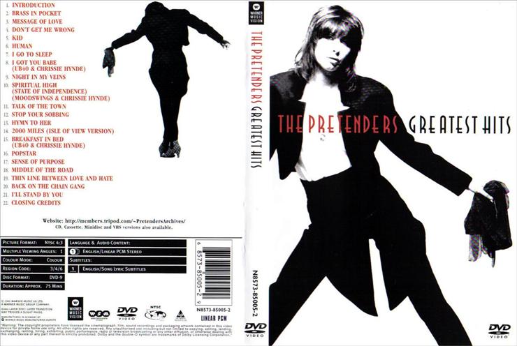 okładki DVD koncerty - Pretenders - Greatest Hits.jpg