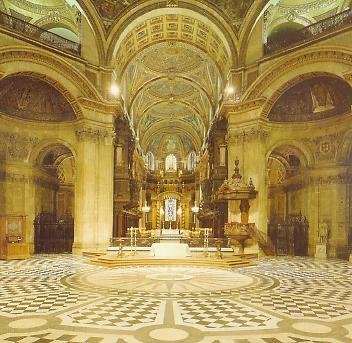 Barok i Rokoko - Christopher Wren - katedra św. Pawła w Londynie  - wnętrze.jpg