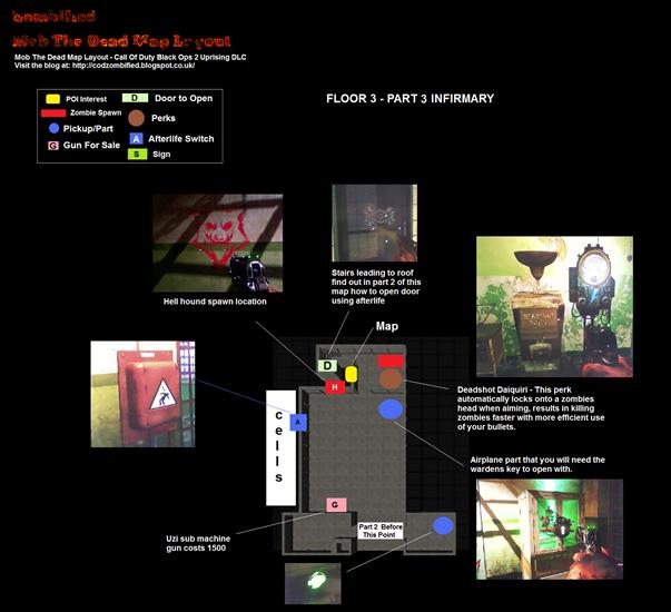 MOB of The Dead ZOMBIE - Infirmary map layout for mob the dead part 3.png