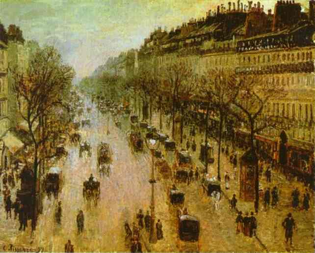 Camille Pissarro - The Boulevard Montmartre on a Winter Morning.JPG