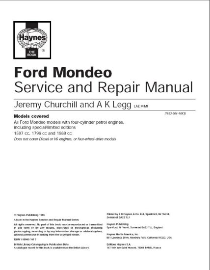 Jak naprawić samochód - Manual De Reparacion Del Ford Mondeo.JPG