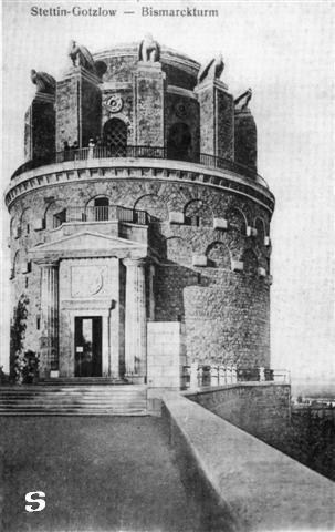 stara fotografia-Szczecin - wieża Bsmarcka 1912 r-Gocław.jpeg