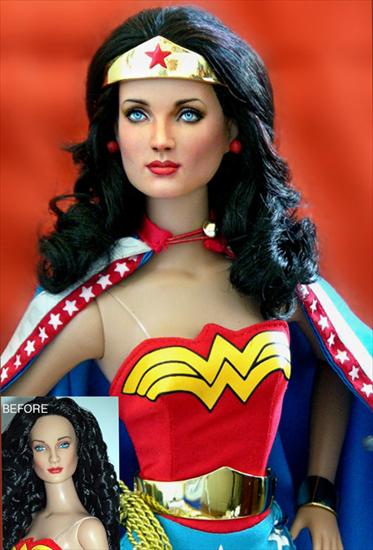 Podobizny Sław - Lalki   Warto zobaczyć - Doll_Repaint_Wonder_Woman_by_noeling.jpg