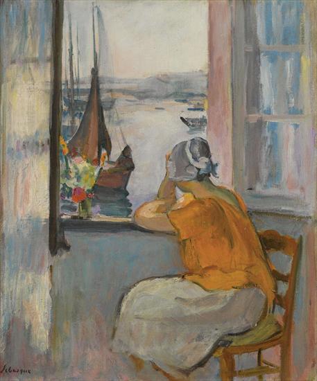 Henri Lebasque - Young Woman by the Window Viewing to the Isle of Yeu, 1920.jpeg