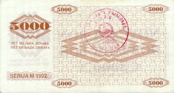 BOŚNIA I HERCEGOWINA - 1992 - 5000 dinarów b.jpg