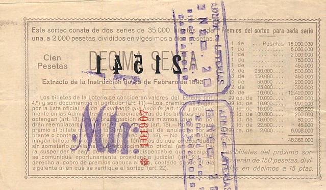 Hiszpania - Spain-Lottery-100Pesetas-1939_b.jpg