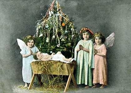 Boże Narodzenie 1 - vintage-christmas-children-manger-scene-photo.jpg