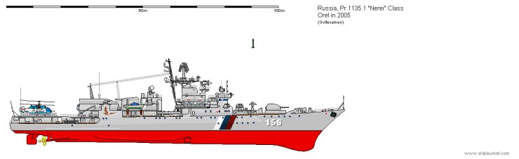 Okręty po 1945 - ROS PSKR Pr. 1135.1 Orel 2005 Nerei class.pngoriginal